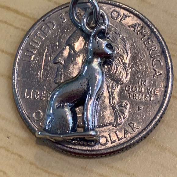 .925 Cat Siamese Sterling Silver Jewelry Charm - Picture 3 of 3